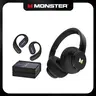 Monster Over-Ear Active Noise Reduction Wireless Headphones & Earbuds Combo Set (Black) - Portable Foldable, Deep Bass, Waterproof Bluetooth 6.0, 100H Playtime, Cool Gadgets Gifts for Adults Mens Gifts, Ideal for Gym Travel - TikTokShopBackToSchool