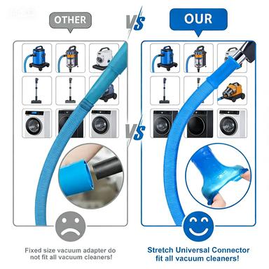 1 Piece Dryer Vent Cleaner Hose Only, Universal Vacuum Attachment for Dryer Lint Removal, Flexible Deep Cleaning Hose, Prevents Fire Hazards for Home Laundry