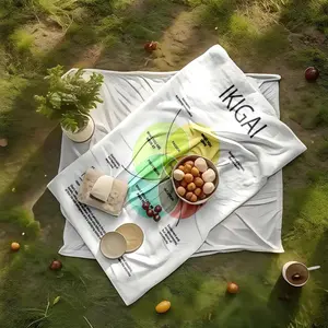 1 piece Analysis and Application of the Ikigai Life Meaning Model themed flannel blanket - Flannel blanket with modern design, suitable for sofas and beds, all-season use, super soft and comfortable, digitally printed pattern, 100% polyester