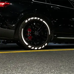 4-Piece Set of Reflective Car Tire Stickers — Waterproof Tire Decals, High-Quality Body Stickers, Stylish Car Styling Decals, Universal Exterior Accessories.
