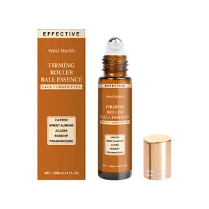 Roll On Facial Serum For Under Eyes and Face with Castor Oil, Almond Oil, Jojoba Oil - Roller Ball Frankincense Oil Skincare Daily Essence Firming