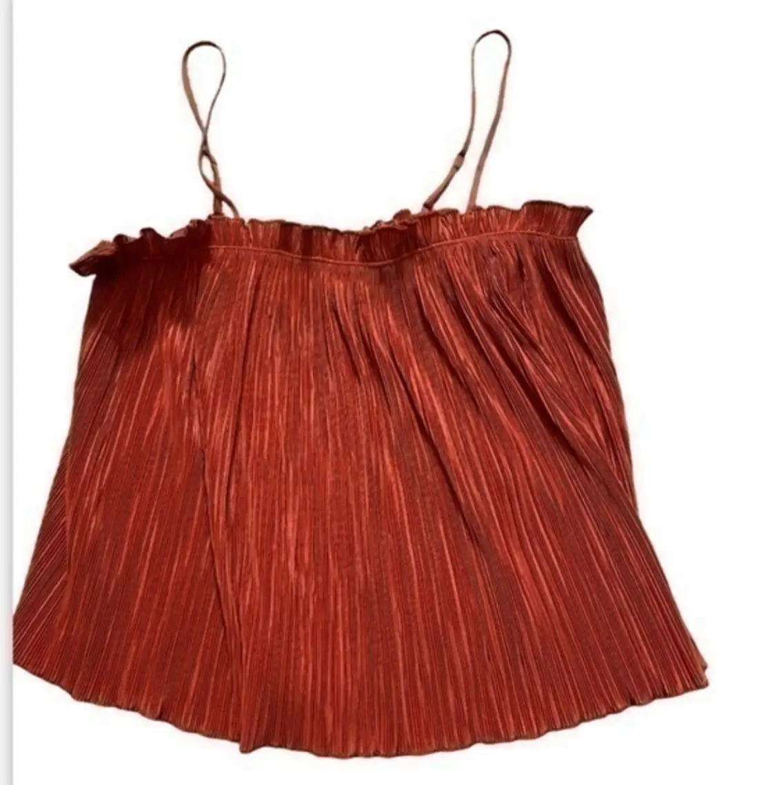 Madewell Straight Neck Ruffle Sleeveless Shirt (X-Small)