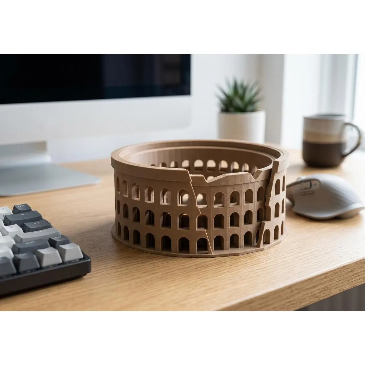 Roman Colosseum Printed Sculpture - Lightweight Home Decor Statue, Shelf Ornament, Ideal Gift for Home Supplies