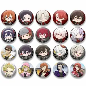 Bungo Stray Dogs Button Pins, Cartoon Figure Dazai Nikolai Lapel Pins, Jewelry Accessories Gifts Collection Combine Unique Style And Fun For Fans Who Love Creative Accessories, Pins For Backpack, Backpack Accessories!