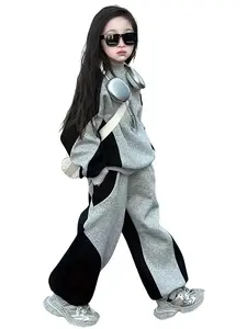 Girl 2-piece set long sleeved pants set - autumn and winter new fashion two-piece set for girls - casual sports daily party wear - back to school season birthday gift, suitable for outdoor wear
