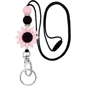 Teacher Breakaway Lanyards Breakaway Lanyard Necklace Soft Comfortable  Beaded Retractable Cruise Lanyards  Strap for Women Teachers Nurse Employees