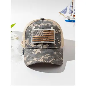 Camouflage Mesh Baseball Cap, Casual Outdoor Sports Hat for Men & Women, Fashion Accessories for Daily Wear