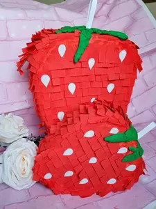 Red Strawberry Piñata - Birthday Party Fun Activities