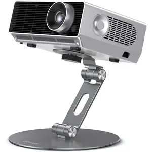 PS01 Projector Foldable Mount Stand, Angle Adjustable Projector Stand with 1/4 inch Mounting Screw