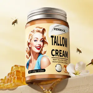 VENROCK Facial Tallow Cream Honey Balm ,Skin Care,Smoothes Wrinkle and Moisturizing