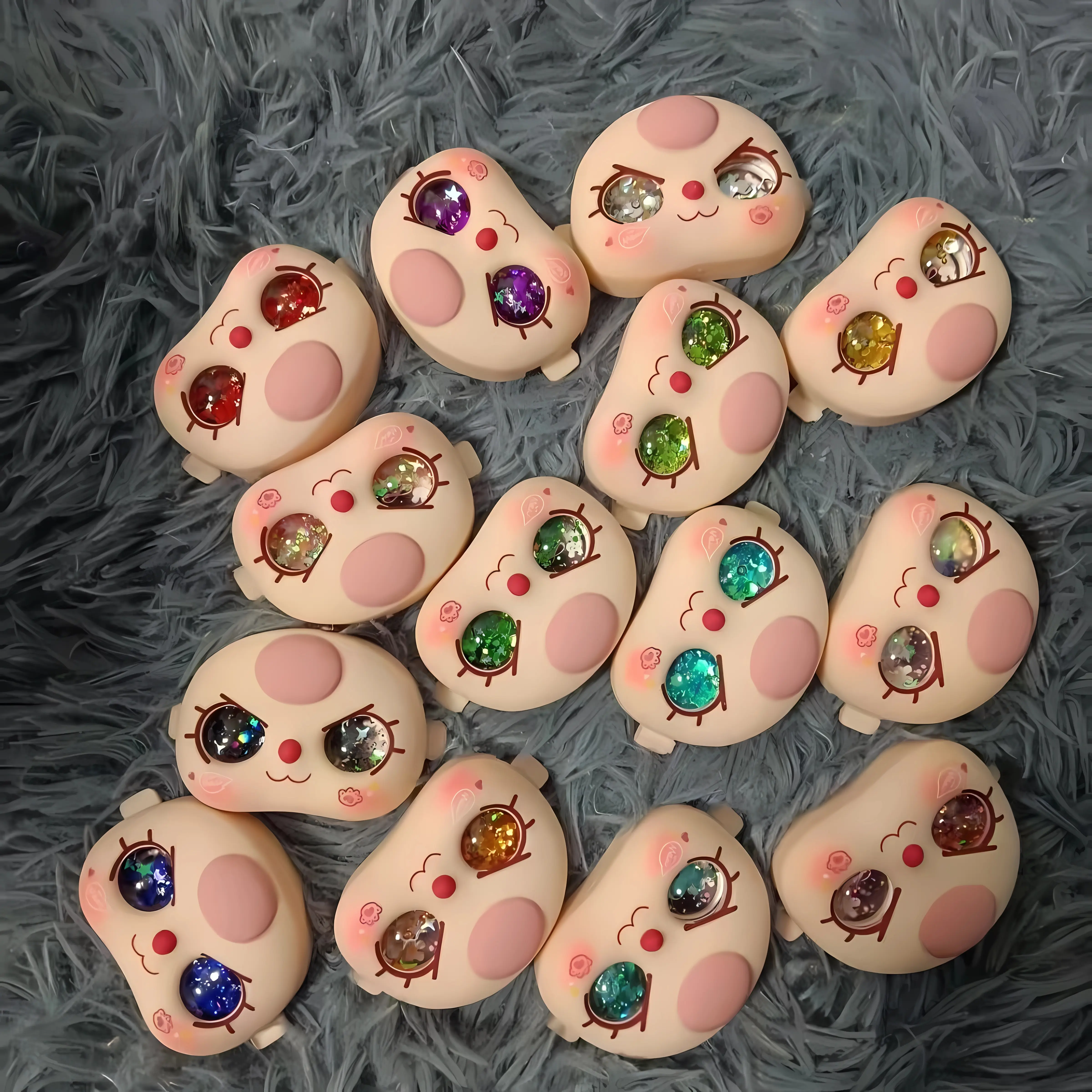 Baby Three 100/200% Plush Toy Blind Box Sand Eye Doll Face, Only Face and Eyes Complete Set