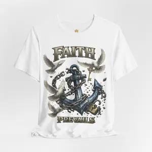 Faith Prevails T‑Shirt (Blue Anchor)