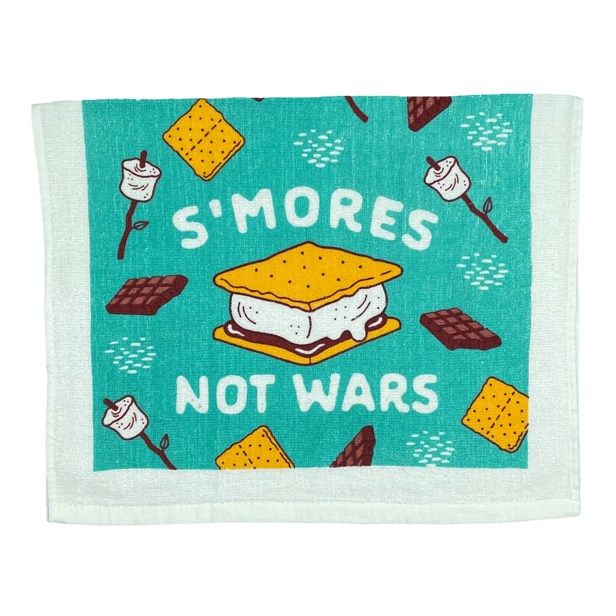 Smores Not Wars Funny Yummy Peaceful Treat Tea Towel Funny Dish Towels Soft Adsorbent Tea Towel