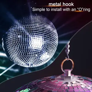 Large Disco Ball, Hanging Disco Ball, Silver Color Disco Ball, Big Disco Ball Wedding Decoration (12/16/20Inch)