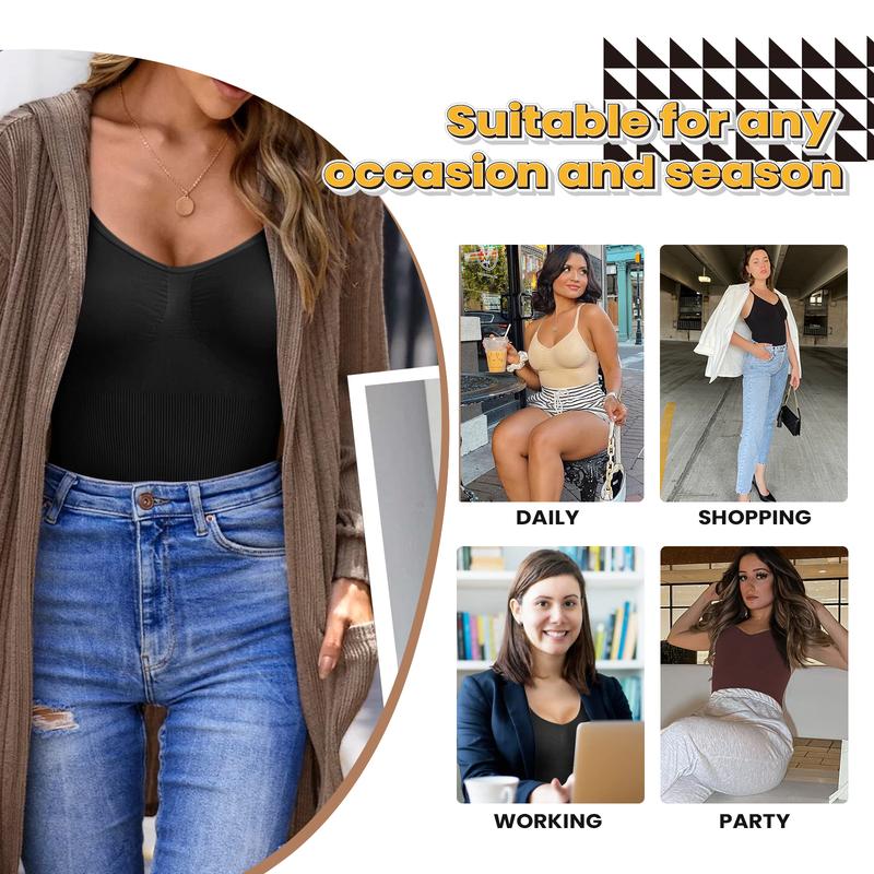 Women's Shapewear Bodysuit Tummy Control Body Shaper Seamless Thong Sleeveless Women Body Shaper Sculpting Snatched Waist Body Suit