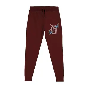 ‘DREAMS & BUTTERFLIES’ JOGGERS (BURGANDY)