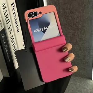For Samsung Galaxy Z Flip 7 6 5 4 3 Zflip7 Z Flip6 Flip5 Bright Candy Color Fold Phone Case Shockproof Liquid Skin Feel PC Cover