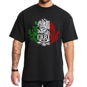 Guerrexx Chicano Clothing Mexican Lowrider Clothes Oversized Graphic Tee Medium Heavy Unisex Hoodie for Men & Women Guerrero Design Casual Fabric