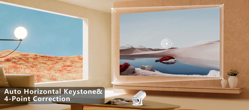 XBJ Mini projector, with Android system built in, equipped with Wifi and Bluetooth functions, supporting keystone correction and 4K decoding, 180-degree rotation, short-throw projector. For home/outdoor use BLACK FRIDAY XBJ Mini projector, with Android system built in, equipped with Wifi and Bluetooth functions, supporting keystone correction and 4K decoding, 180-degree rotation, short-throw projector. For home/outdoor use BLACK FRIDAY