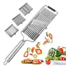 JASISS Stainless Steel 4-in-1 Veggie Chopper - Kitchen Shredder Set with 4 Adjustable Blades, Cheese Grater, Dishwasher Safe, Easy to Clean and Use, Kitchen Utensil Gadget, Holiday Gift