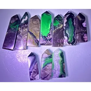 Wholesale Lot 2 lbs Natural Volcano Agate Obelisk Tower Point Crystal Healing
