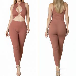 SHAPESHE Sleeveless Jumpsuits For Women One Piece Bodysuit Full Body Stylish Activewear Sports Outfits
