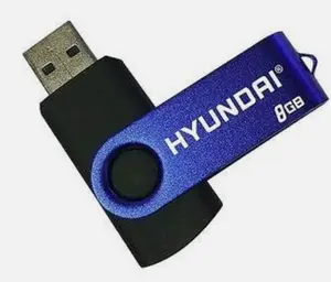 Hyundai 8GB USB 2.0 Flash Drive Max Read Transfer Rate 10MB/S Blue