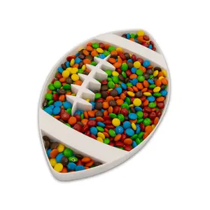 Sports-Themed Charcuterie Serving Tray - Lightweight Plastic Box Form Tray Display for Football, Volleyball, Soccer, Basketball, and More