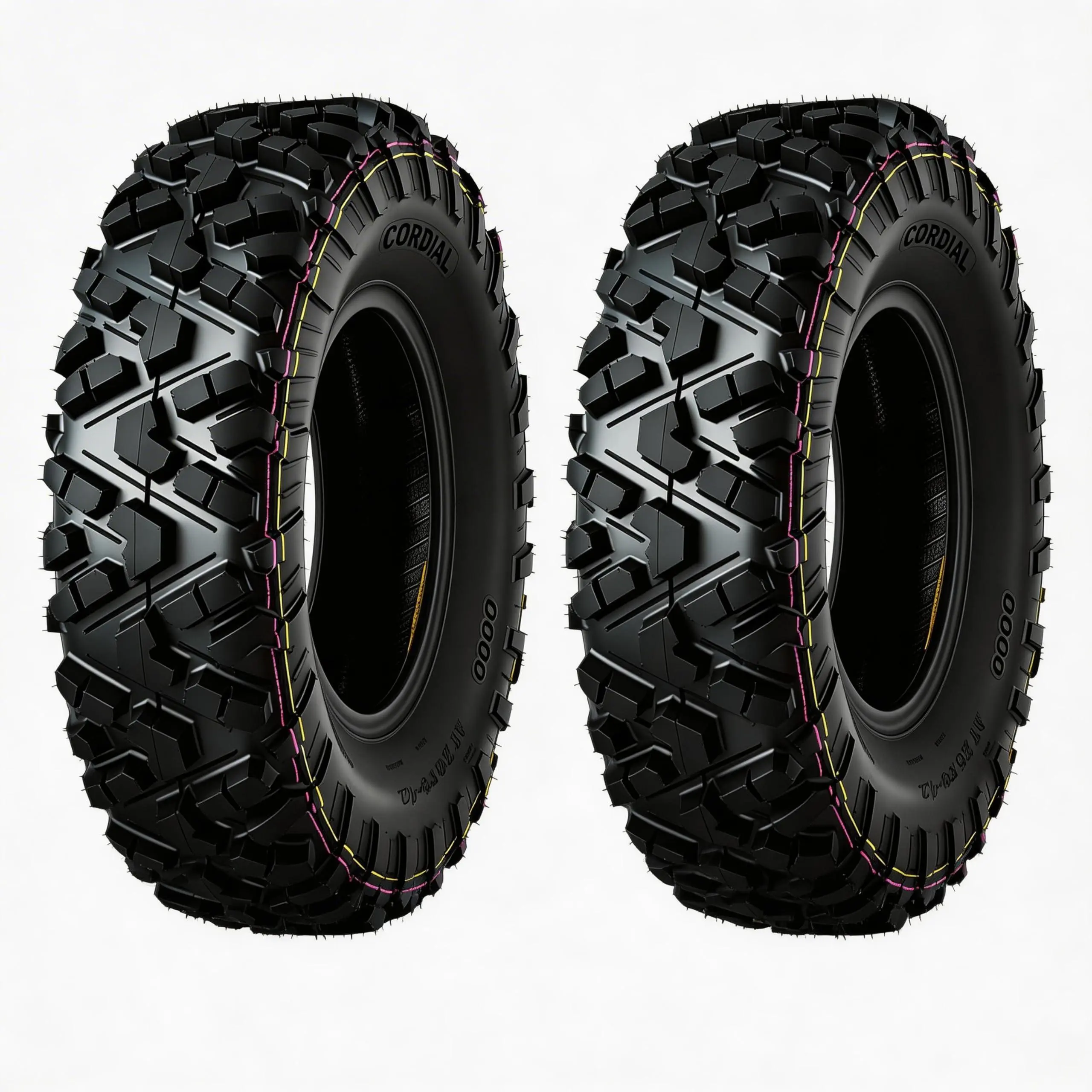 Gaomon 26x9-12 Tubeless ATV UTV Quad Tires, 6-Ply Rating, 410 lbs Capacity, Aggressive Deep Lugs, Wide Grooves, Non-Directional Pattern, Abrasion-Resistant, Cut/Puncture-Resistant, Rim-Fit Traction for Mud Terrain Off-Road Adventures