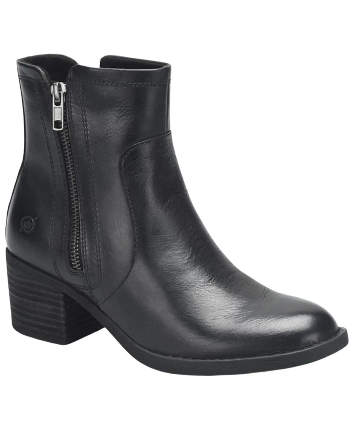 Born Women's Women'S Rigby Double Zipper Booties Round Toe - Br0063403