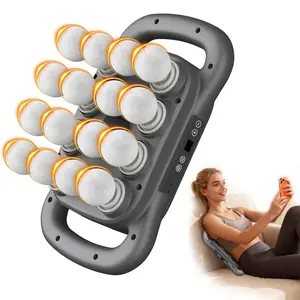 16-Head Massage Gun Set - Multi-Head Deep Tissue Fascia Gun with 9 Modes & 9 Intensity Levels, Quiet Muscle Massager for Back/Shoulders/Legs/Foot, Portable Rechargeable Electric Massager for Athletes/Office Workers, Prefect Gifts