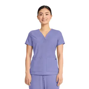 Healing Hands Quest 3-Pocket Y-Neck Scrub Top