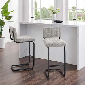 Modway Parity Boucle Counter Stools - Set of 2 in Black Taupe