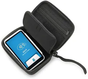 CASEMATIX Modern Carry Case Compatible with Square Terminal POS System Reader Lightweight Felt Organizer with Wrist Strap & Zipper Closure