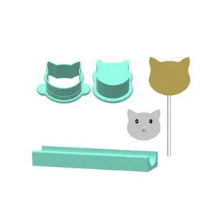 Cat Cake Pop Mold |Deluxe Cutter, Popper, and Tray Option