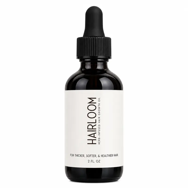 Hairloom Herbal Hair Growth Oil - 10 Herbs & 10 Nourishing Oils Infused for 60 Days - Strengthening Haircare with Coconut Avocado Argan Olive Jojoba