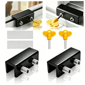 2-Pack Window Locks, Secure Human and Cat Safety, No Drilling Required, Easy Installation, Ideal for Home Security