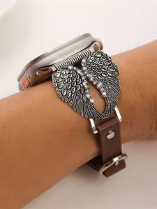 Bohemian Style Rhinestone Watch Band, Zinc Alloy Material, Wing/flower Pattern, Vintage Replacement Strap, Fits Apple Watch 38mm-49mm, Smart Watch Accessories