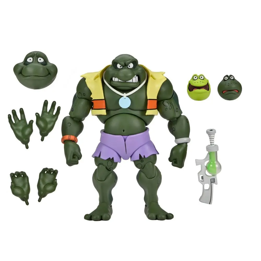 NECA TMNT Napoleon Bonafrog 7" Action Figure Extra Heads Hands VHS-Inspired
