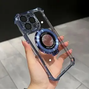 Clear Phone Case with Ring, Shockproof Phone Protective Cover, Phone Accessory Compatible with iPhone 16 15 14 13 12 11 Pro Max, Casing, Phone Protector Cover