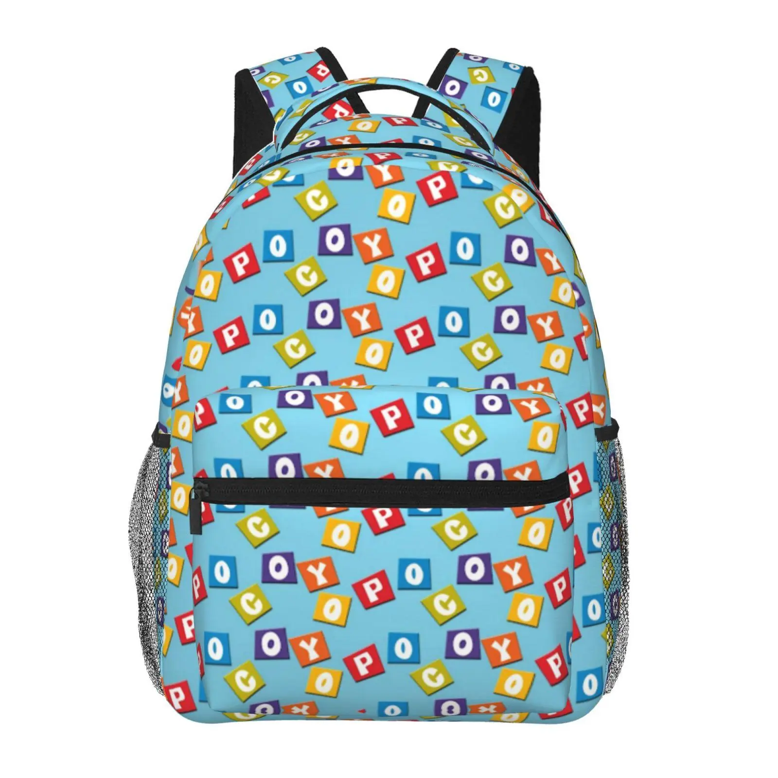 Pocoyo Kids Backpack for Toddlers Pocoyo cartoon Portable Lightweight Bookbag Pocoyo kids show Cute Daily Bag for Daycare Walking & Short Travels