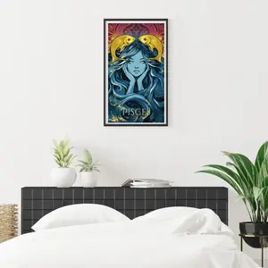 New Diamond Painting Kit, Pisces Zodiac Sign, Full Round Drill, Home Decor, DIY Art, Frameless Handmade Craft, Best Gift, Birthday Present