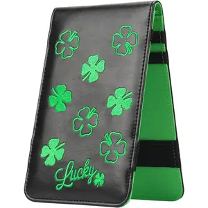 Golf Scorecard Holder Yardage Book Cover Golf Scorecard Book, Lucky Clover Golf Accessories, Golf Yardage Book Cover with a Free Pencil Fits Your  Pocket