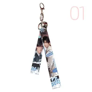 Love and Deep Space Ribbon Hanging Keychain Game Character Xavier Zayne Rafayel Sylus Peripheral Pendant Decoration Fans Gifts