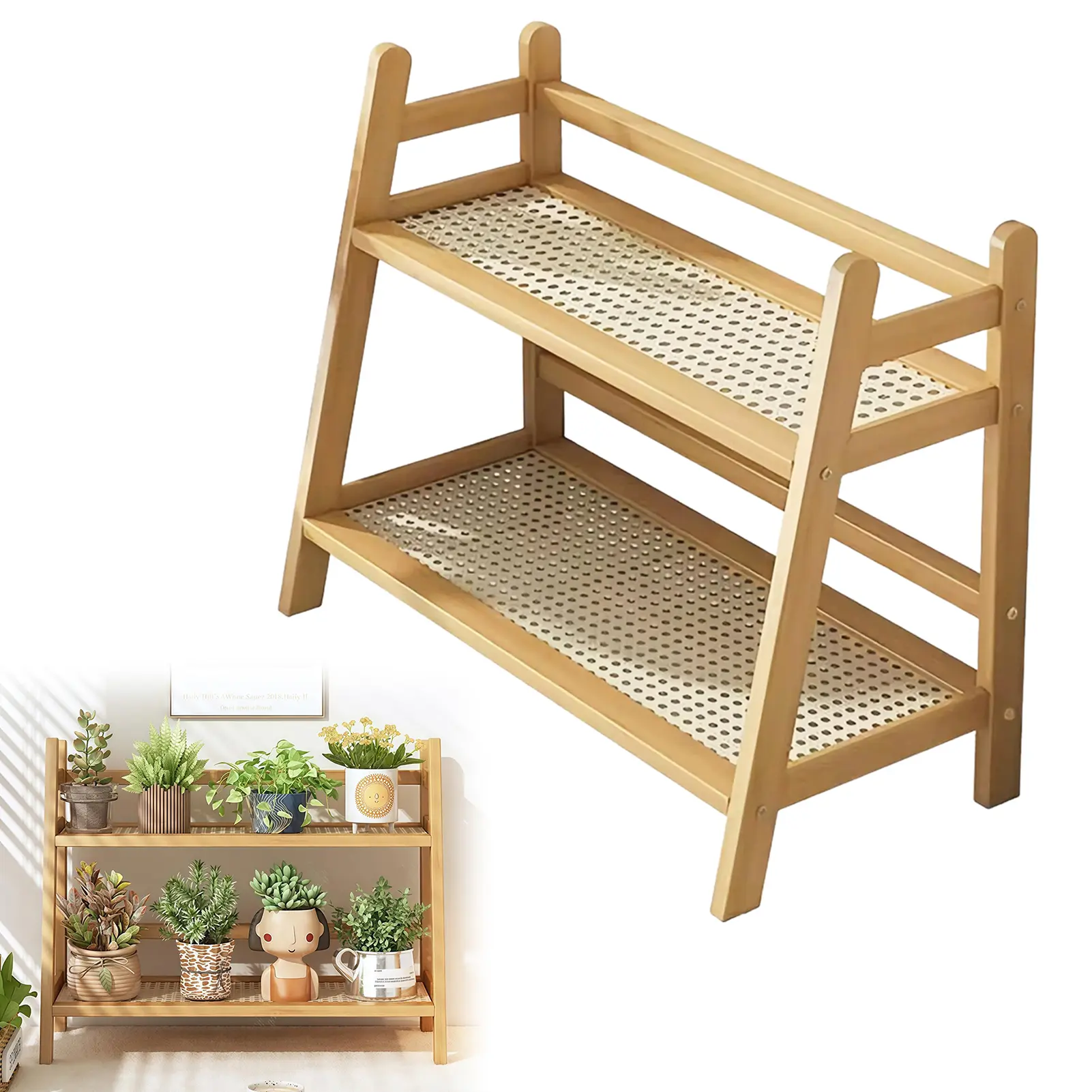 2 Tier Desktop Organizer, Multifunctional Standing Storage Rack for Office Desk Kitchen Counter, Books Spice Mug Holder, Simple Shelf for Home Dorm Office Organization