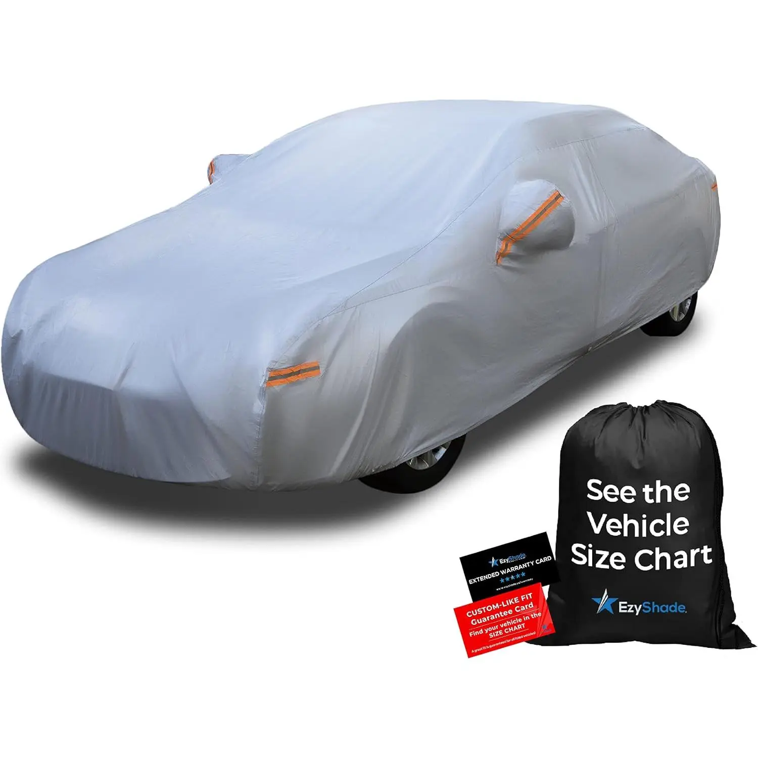 Car Cover Waterproof All Weather.See Vehicle Size-Chart.Size A5| Multi-Layer Outdoor Car Covers for Automobiles.Rain Sun Snow UV Dust Protection.Sedan, Hatch, SUV, Truck - See Size Chart
