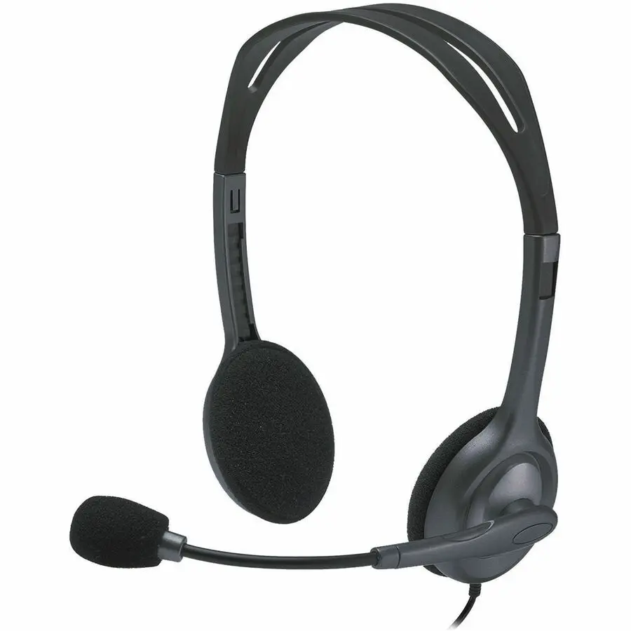 Logitech Stereo Headset H111 w/ Noise-Canceling Mic, Audio