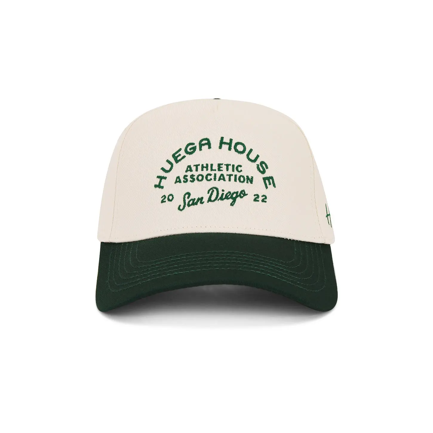 Huega House Athletic Association Hat in Green & Natural Unisex