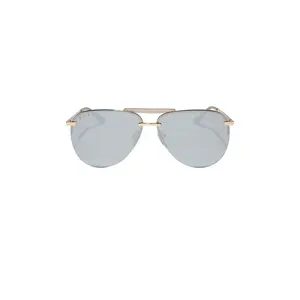 DIFF EYEWEAR Tahoe Sunglasses in Gold & Silver Chrome Mirror