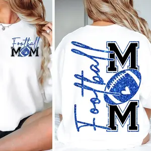 Football Mom Sweatshirt White Shirt Custom Name and Number